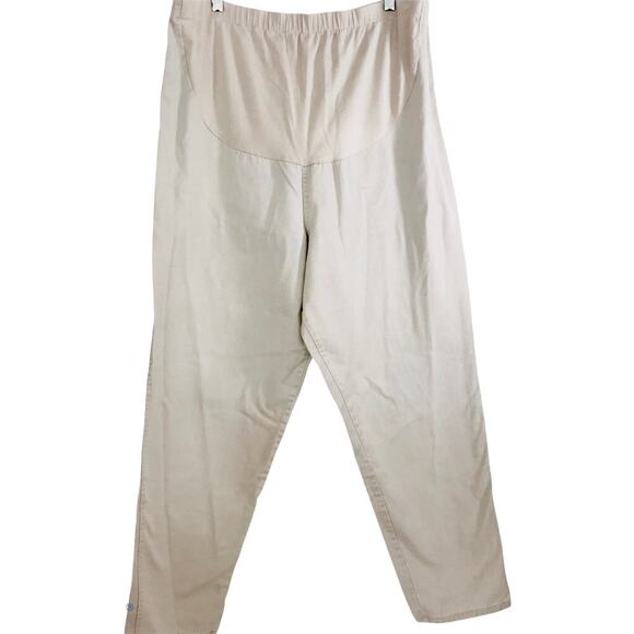 Kathy Ireland Maternity 100% Cotton Khaki Pants 14 - Picture 1 of 4